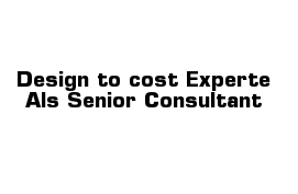 Design-to-cost Experte Als Senior Consultant